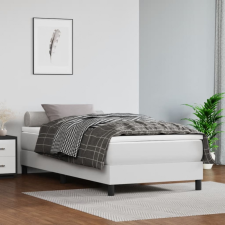 vidaXL fehér műbőr rugós ágy matraccal 90 x 200 cm ágy és ágykellék