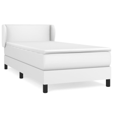 vidaXL fehér műbőr rugós ágy matraccal 90 x 200 cm (3127230) ágy és ágykellék