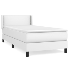vidaXL fehér műbőr rugós ágy matraccal 90 x 200 cm (3130698) ágy és ágykellék