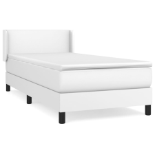 vidaXL fehér műbőr rugós ágy matraccal 90x190 cm (3130632) ágy és ágykellék