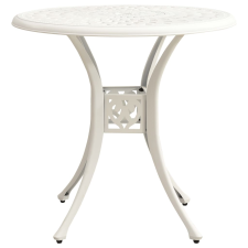 vidaXL fehér öntött alumínium kerti asztal 78 x 78 x 72 cm (315584) kerti bútor