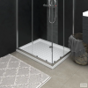 vidaXL Fehér pettyes ABS zuhanytálca 90 x 70 x 4 cm