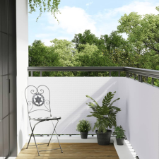 vidaXL fehér polyrattan erkélyparaván 400x80 cm kerti bútor