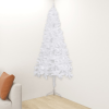 vidaXL Fehér PVC sarok műkarácsonyfa 210 cm