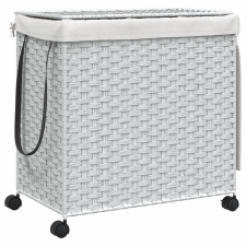 vidaXL fehér rattan szennyeskosár kerekekkel 60x35x60,5 cm (372043) bútor