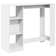 vidaXL fehér szerelt bárasztal polccal 124 x 46 x 103,5 cm (854391) bútor