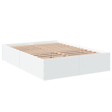 vidaXL fehér szerelt fa ágykeret 140x190 cm (3281028) ágy és ágykellék