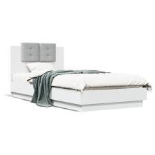 vidaXL fehér szerelt fa ágykeret fejtámlával 100 x 200 cm ágy és ágykellék