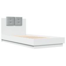 vidaXL fehér szerelt fa ágykeret fejtámlával 90 x 200 cm (3209940) ágy és ágykellék
