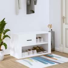 vidaXL fehér szerelt fa cipősszekrény 80x35x45 cm bútor
