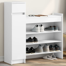 vidaXL Fehér szerelt fa cipőszekrény 100,5 x 28 x 100 cm bútor