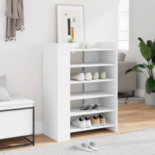 vidaXL fehér szerelt fa cipőszekrény 74,5 x 37,5 x 100 cm bútor