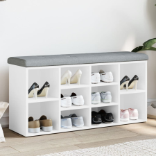 vidaXL fehér szerelt fa cipőtároló pad 102 x 32 x 50 cm bútor