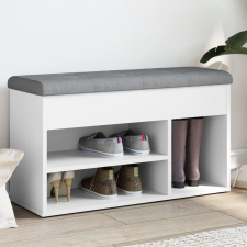 vidaXL fehér szerelt fa cipőtároló pad 82 x 32 x 45,5 cm bútor