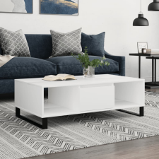 vidaXL fehér szerelt fa dohányzóasztal 104x60x35 cm bútor