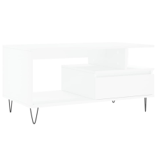 vidaXL fehér szerelt fa dohányzóasztal 90x49x45 cm (831020) bútor