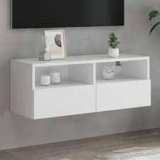 vidaXL fehér szerelt fa fali TV-szekrény 80 x 30 x 30 cm bútor