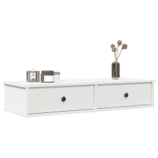vidaXL fehér szerelt fa falipolc fiókokkal 100 x 36 x 19 cm bútor