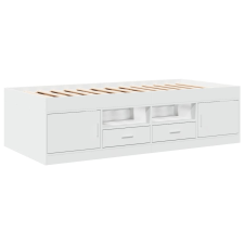 vidaXL fehér szerelt fa kanapéágy fiókokkal 90 x 200 cm (3280244) ágy és ágykellék