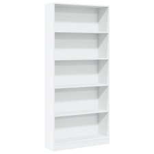 vidaXL fehér szerelt fa könyvespolc 80 x 24 x 176 cm (857853) bútor