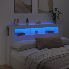 vidaXL fehér szerelt fa LED-es fejtámla 180x18,5x103,5 cm ágy és ágykellék