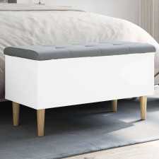 vidaXL fehér szerelt fa tárolópad 82x42x46 cm bútor
