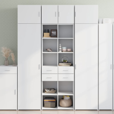 vidaXL fehér szerelt fa tárolószekrény 70 x 42,5 x 225 cm bútor