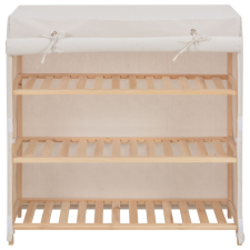 vidaXL fehér szövetborítású cipősszekrény 79 x 40 x 80 cm (248194) bútor