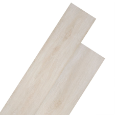 vidaXL fehér tölgyszínű öntapadó 2 mm-es PVC padlóburkoló lapok 5,21m² (330179) építőanyag