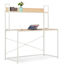 vidaXL fehér-tölgyszínű számítógépasztal 120 x 60 x 138 cm íróasztal