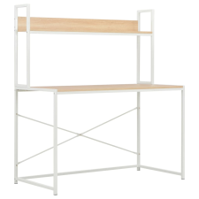 vidaXL fehér-tölgyszínű számítógépasztal 120 x 60 x 138 cm (20255) íróasztal
