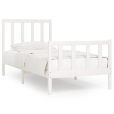 vidaXL fehér tömör fa ágykeret 100 x 200 cm (3106824) ágy és ágykellék