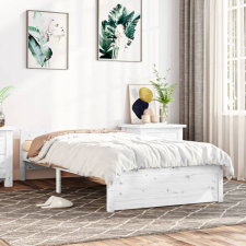 vidaXL fehér tömör fa ágykeret 100x200 cm ágy és ágykellék