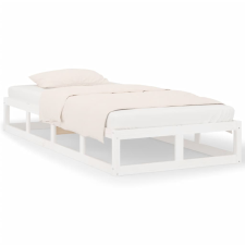 vidaXL fehér tömör fa ágykeret 100x200 cm (820787) ágy és ágykellék