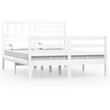 vidaXL fehér tömör fa ágykeret 140 x 200 cm (3101089) ágy és ágykellék