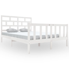 vidaXL fehér tömör fa ágykeret 140 x 200 cm (3101349) ágy és ágykellék