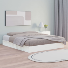 vidaXL fehér tömör fa ágykeret 140x200 cm ágy és ágykellék