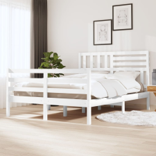 vidaXL fehér tömör fa ágykeret 160 x 200 cm ágy és ágykellék