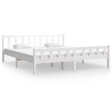 vidaXL fehér tömör fa ágykeret 160 x 200 cm (810690) ágy és ágykellék