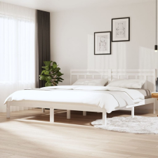 vidaXL fehér tömör fa ágykeret 180 x 200 cm (6FT Super King) ágy és ágykellék