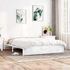 vidaXL fehér tömör fa ágykeret 180x200 cm (6FT Super King) ágy és ágykellék