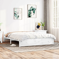 vidaXL fehér tömör fa ágykeret 180x200 cm (6FT Super King) ágy és ágykellék
