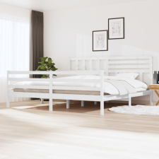 vidaXL fehér tömör fa ágykeret 200 x 200 cm ágy és ágykellék