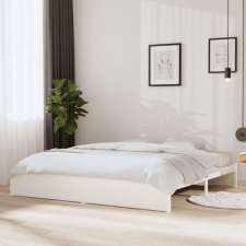 vidaXL fehér tömör fa ágykeret 200x200 cm ágy és ágykellék