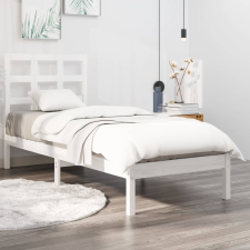 vidaXL fehér tömör fa ágykeret 75 x 190 cm (2FT6 Small Single) ágy és ágykellék