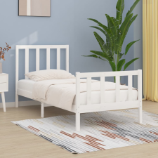 vidaXL fehér tömör fa ágykeret 75 x 190 cm (2FT6 Small Single) ágy és ágykellék