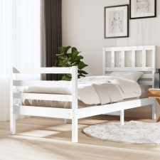 vidaXL fehér tömör fa ágykeret 90 x 200 cm ágy és ágykellék