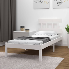 vidaXL fehér tömör fa ágykeret 90 x 200 cm ágy és ágykellék