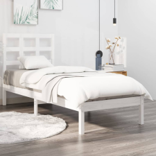 vidaXL fehér tömör fa ágykeret 90 x 200 cm ágy és ágykellék