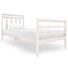 vidaXL fehér tömör fa ágykeret 90 x 200 cm (3100640) ágy és ágykellék